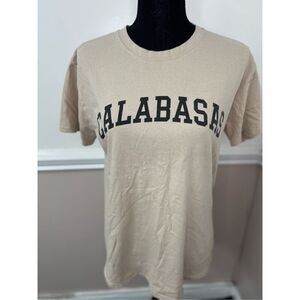Boohoo Calabasas Tan Short Sleeve Tee Shirt